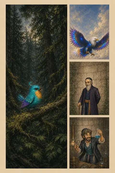 Illustration from Book 1, Moishy Explores the Black Forest