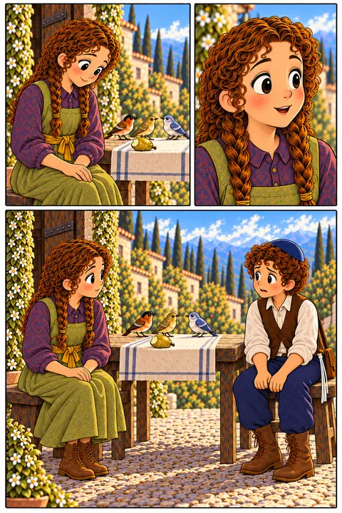 Illustration from Book 3, Rivkie and the Fruit Nobody Knew