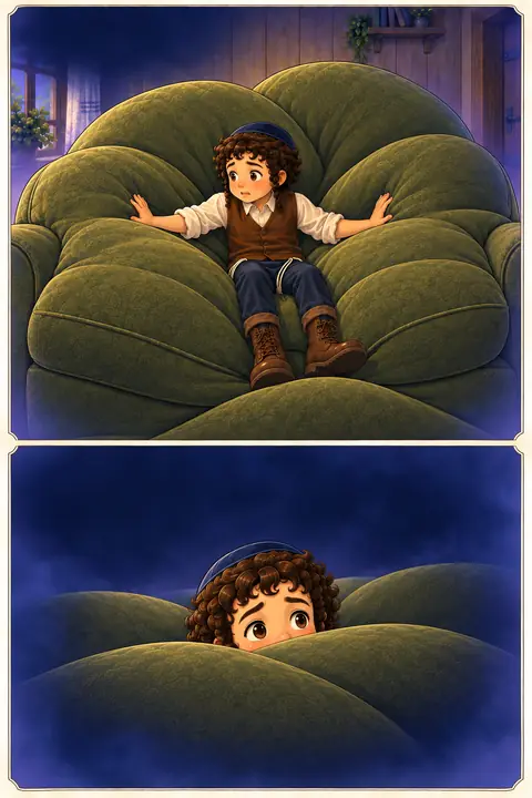 Illustration from Book 5, The Couch That Swallowed Moishy