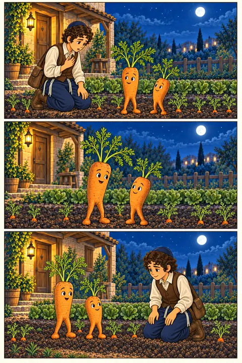 Illustration from Book 7, The Carrots That Walked Home