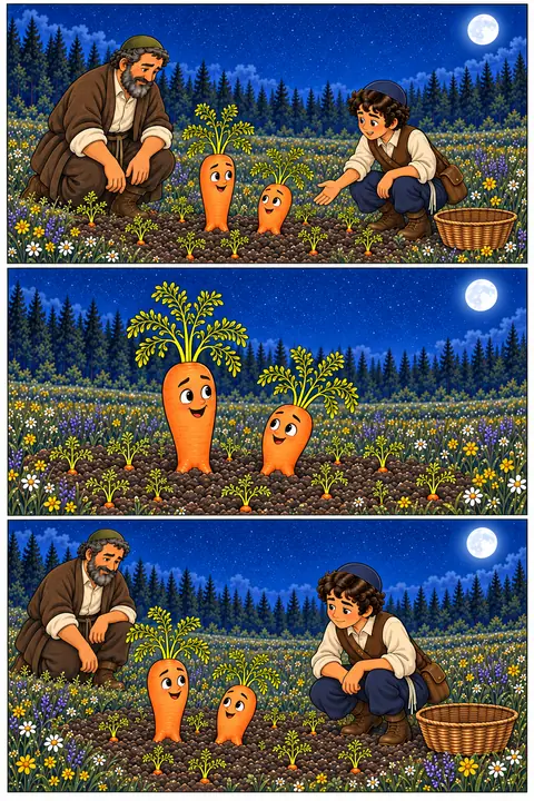 Illustration from Book 7, The Carrots That Walked Home