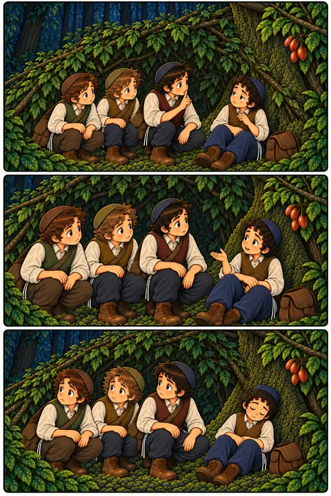 Illustration from Book 9, The Day Moishy Forgot His Name