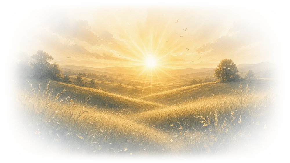 Sunrise over the hills